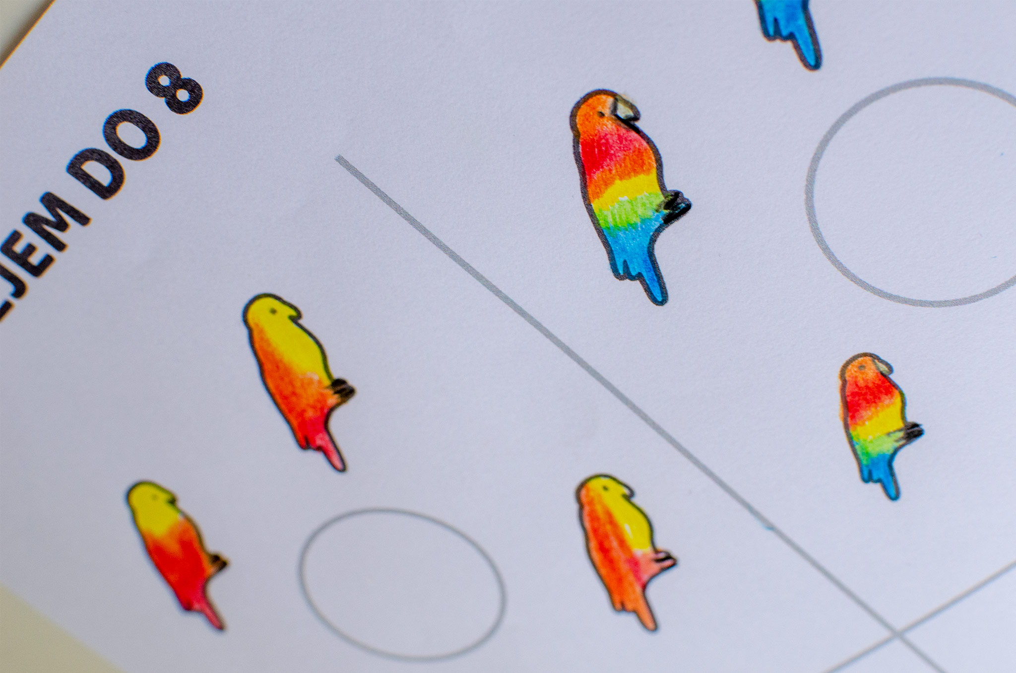 Preštej živali – brezplačne matematične predloge za predšolske otroke